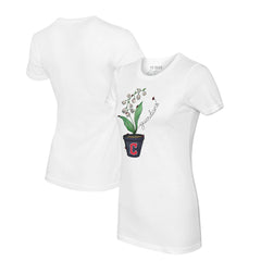 Cleveland Guardians Tiny Turnip Women's Lilies & Ladybugs T-Shirt - MLB