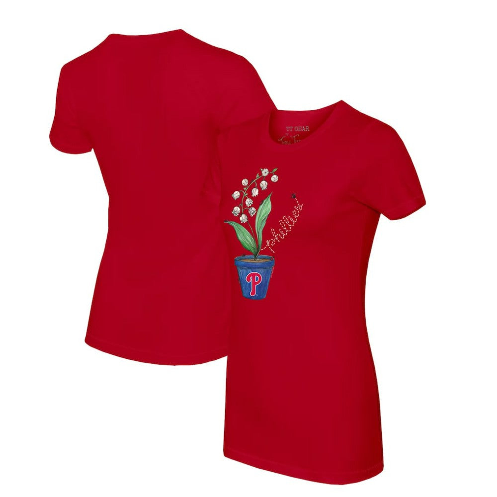 Philadelphia Phillies Tiny Turnip Women's Lilies & Ladybugs T-Shirt - MLB