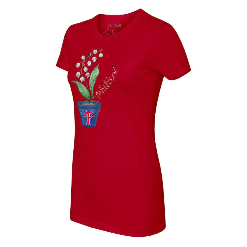 Philadelphia Phillies Tiny Turnip Women's Lilies & Ladybugs T-Shirt - MLB
