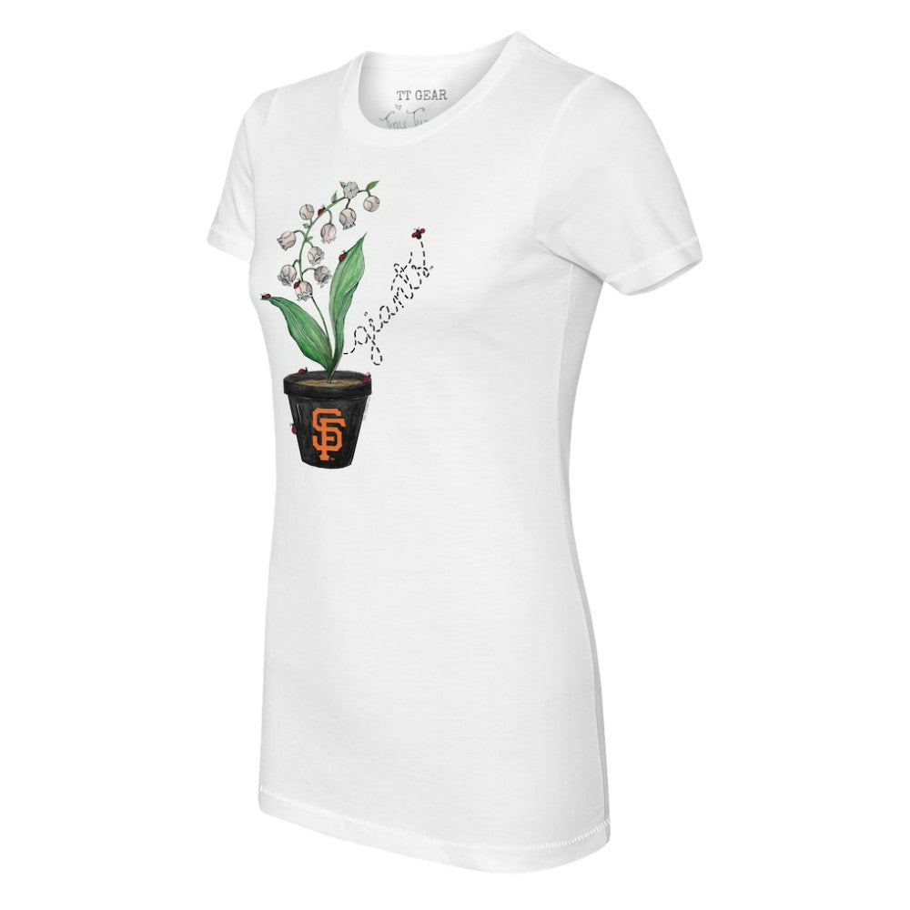 San Francisco Giants Tiny Turnip Women's Lilies & Ladybugs T-Shirt - MLB