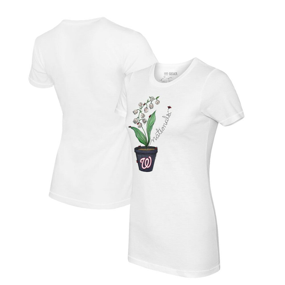 Washington Nationals Tiny Turnip Women's Lilies & Ladybugs T-Shirt - MLB