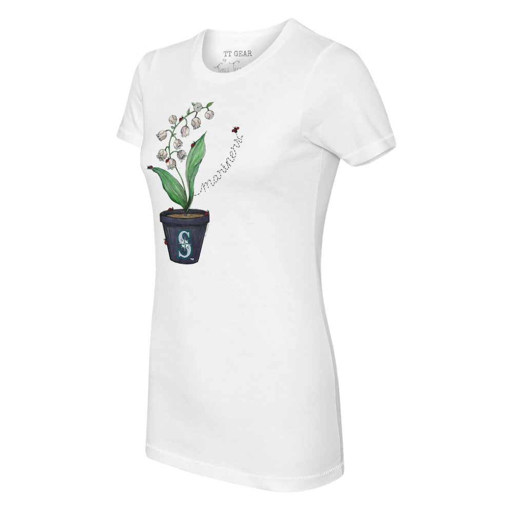 Seattle Mariners Tiny Turnip Women's Lilies & Ladybugs T-Shirt - MLB