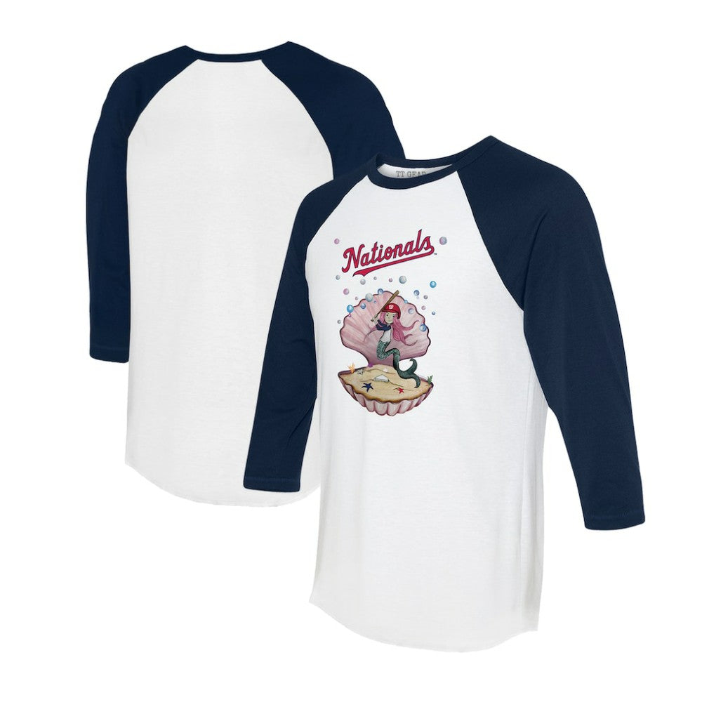 Washington Nationals Tiny Turnip Unisex Mermaid 3/4-Sleeve Raglan T-Shirt - MLB