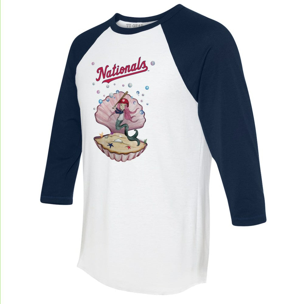 Washington Nationals Tiny Turnip Unisex Mermaid 3/4-Sleeve Raglan T-Shirt - MLB