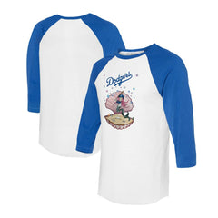 Los Angeles Dodgers Tiny Turnip Unisex Mermaid 3/4-Sleeve Raglan T-Shirt - MLB