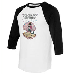 Colorado Rockies Tiny Turnip Unisex Mermaid 3/4-Sleeve Raglan T-Shirt - MLB