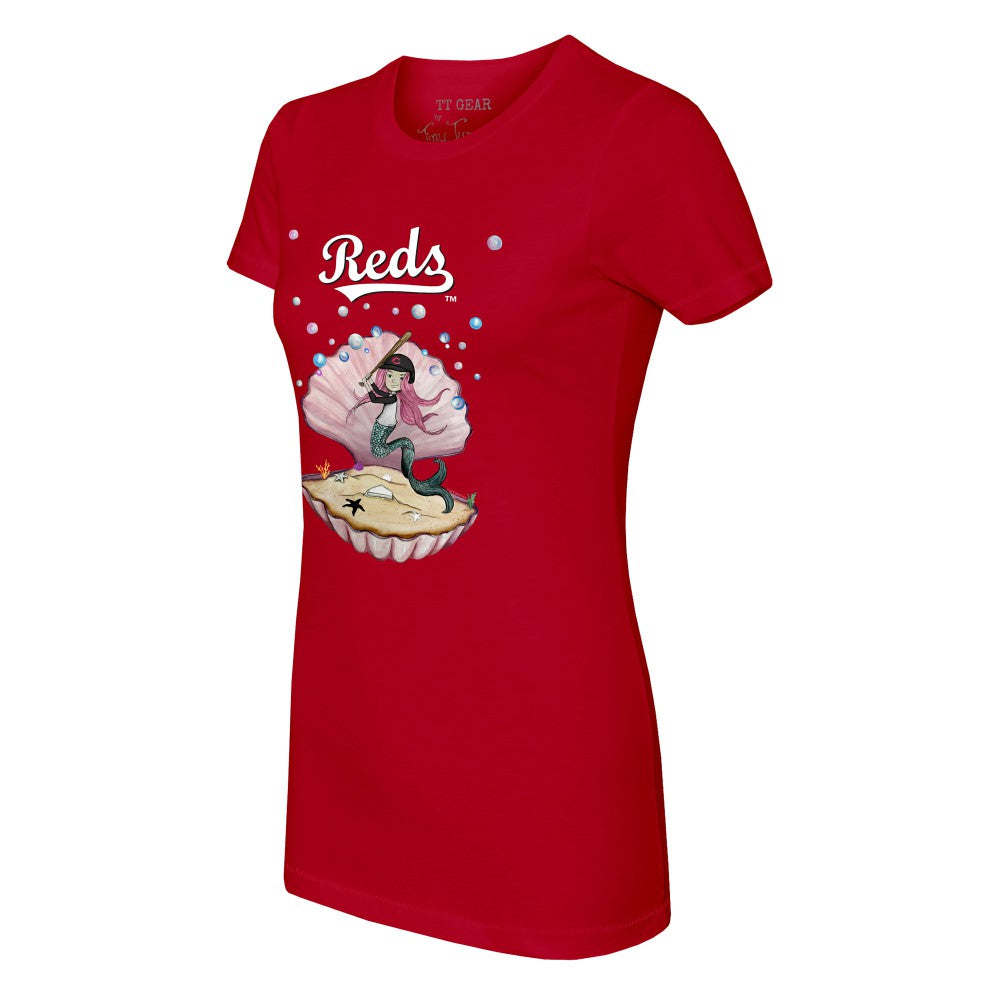 Cincinnati Reds Tiny Turnip Women's Mermaid T-Shirt - MLB