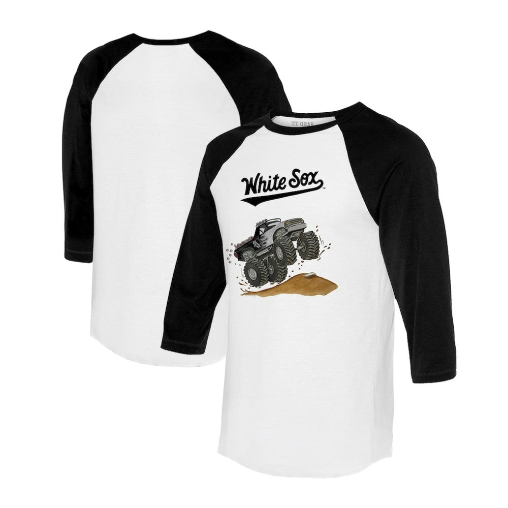 Chicago White Sox Tiny Turnip Unisex Monster Truck 3/4-Sleeve Raglan T-Shirt - MLB