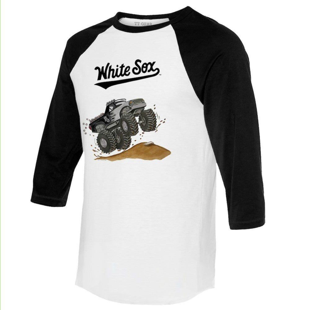 Chicago White Sox Tiny Turnip Unisex Monster Truck 3/4-Sleeve Raglan T-Shirt - MLB
