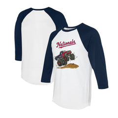 Washington Nationals Tiny Turnip Unisex Monster Truck 3/4-Sleeve Raglan T-Shirt - MLB