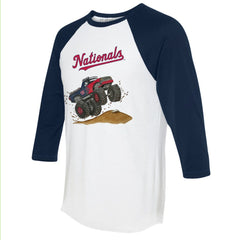 Washington Nationals Tiny Turnip Unisex Monster Truck 3/4-Sleeve Raglan T-Shirt - MLB