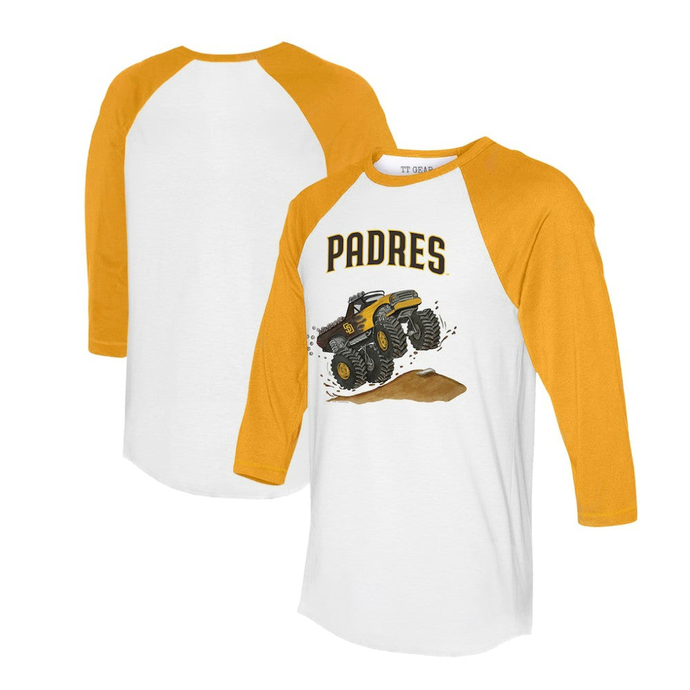 San Diego Padres Tiny Turnip Unisex Monster Truck 3/4-Sleeve Raglan T-Shirt - MLB
