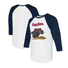 Cleveland Guardians Tiny Turnip Unisex Monster Truck 3/4-Sleeve Raglan T-Shirt - MLB