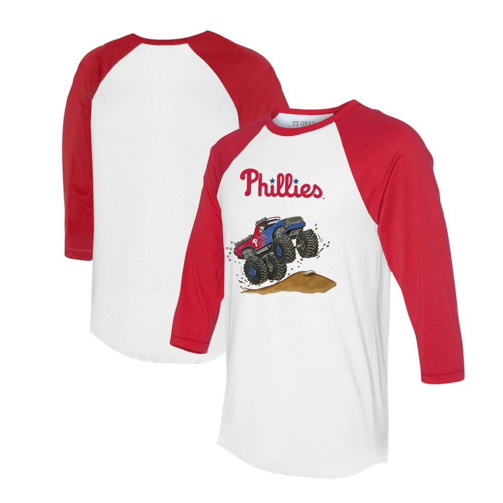 Philadelphia Phillies Tiny Turnip Unisex Monster Truck 3/4-Sleeve Raglan T-Shirt - MLB