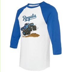 Kansas City Royals Tiny Turnip Unisex Monster Truck 3/4-Sleeve Raglan T-Shirt - MLB