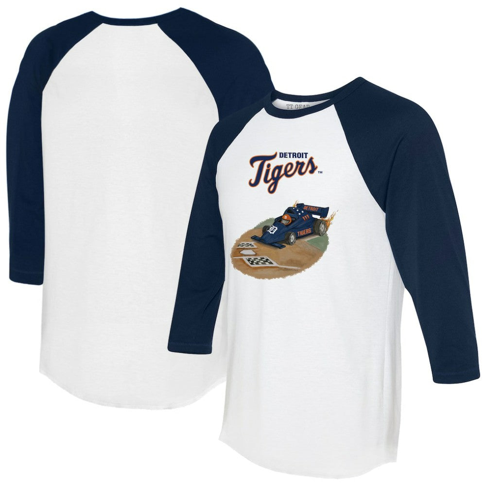 Detroit Tigers Tiny Turnip Unisex Race Car 3/4-Sleeve Raglan T-Shirt - MLB