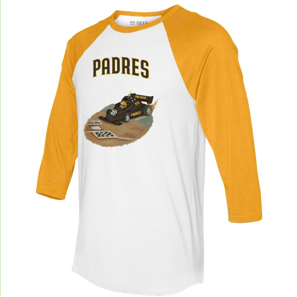 San Diego Padres Tiny Turnip Unisex Race Car 3/4-Sleeve Raglan T-Shirt - MLB