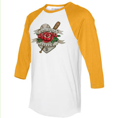 San Diego Padres Tiny Turnip Unisex Tattoo Rose 3/4-Sleeve Raglan T-Shirt - MLB