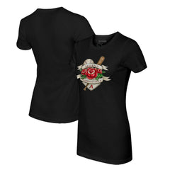 Arizona Diamondbacks Tiny Turnip Women's Tattoo Rose T-Shirt - MLB