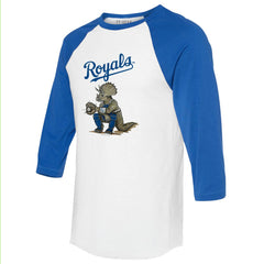 Kansas City Royals Tiny Turnip Unisex Triceratops 3/4-Sleeve Raglan T-Shirt - MLB