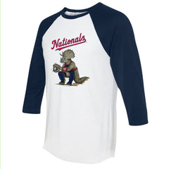 Washington Nationals Tiny Turnip Unisex Triceratops 3/4-Sleeve Raglan T-Shirt - MLB