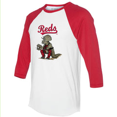 Cincinnati Reds Tiny Turnip Unisex Triceratops 3/4-Sleeve Raglan T-Shirt - MLB