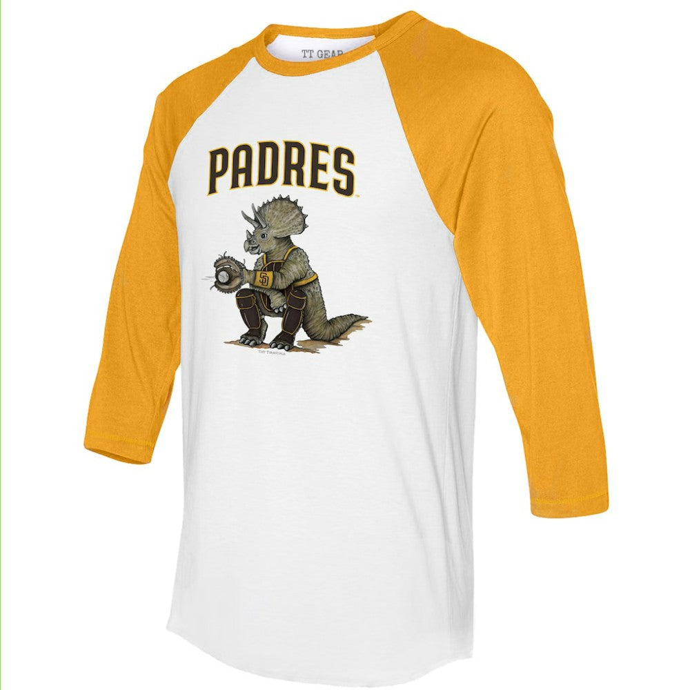 San Diego Padres Tiny Turnip Unisex Triceratops 3/4-Sleeve Raglan T-Shirt - MLB