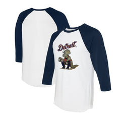 Detroit Tigers Tiny Turnip Unisex Triceratops 3/4-Sleeve Raglan T-Shirt - MLB