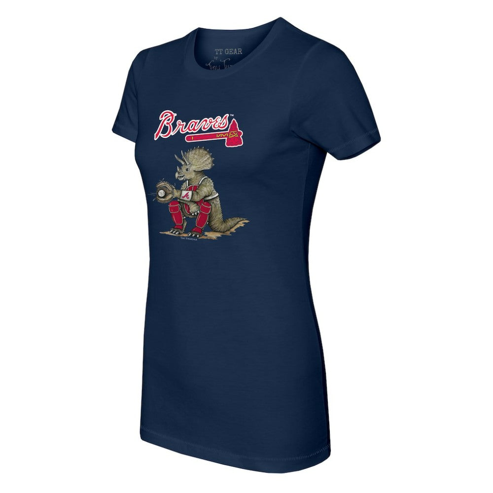 Atlanta Braves Tiny Turnip Women's Triceratops T-Shirt - MLB