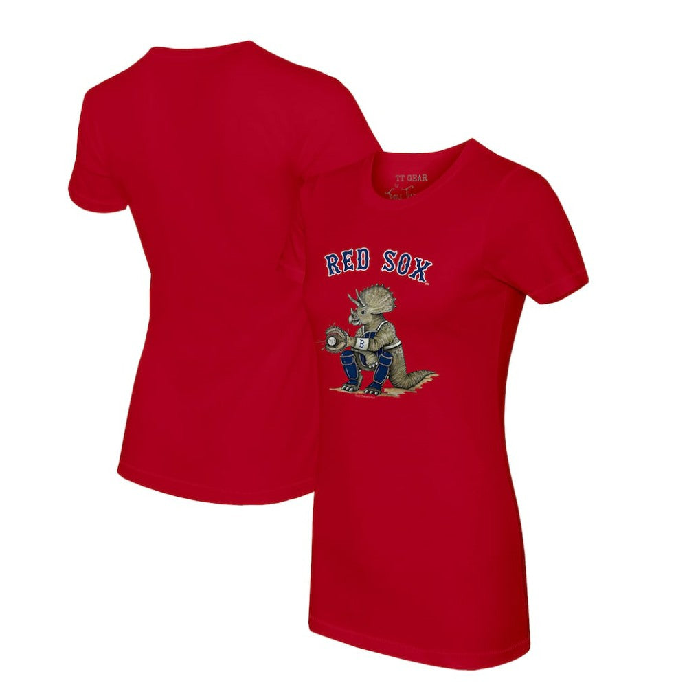 Boston Red Sox Tiny Turnip Women's Triceratops T-Shirt - MLB