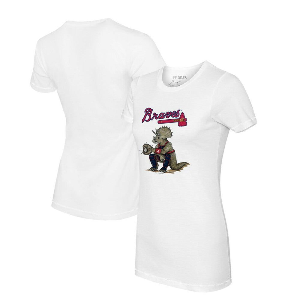 Atlanta Braves Tiny Turnip Women's Triceratops T-Shirt - MLB