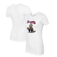 Atlanta Braves Tiny Turnip Women's Triceratops T-Shirt - MLB