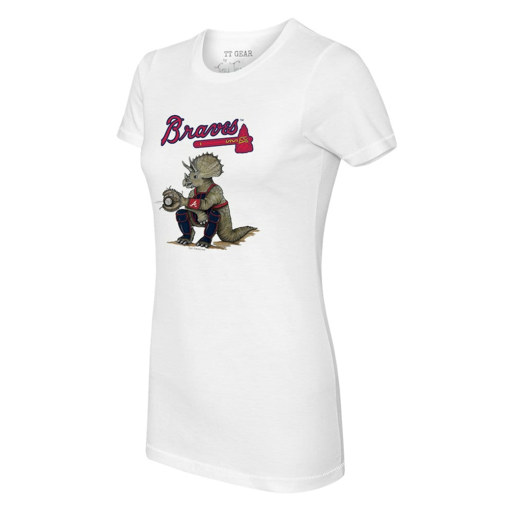 Atlanta Braves Tiny Turnip Women's Triceratops T-Shirt - MLB