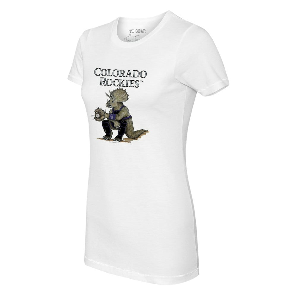 Colorado Rockies Tiny Turnip Women's Triceratops T-Shirt - MLB