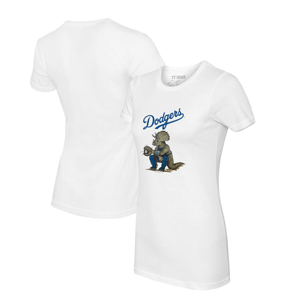 Los Angeles Dodgers Tiny Turnip Women's Triceratops T-Shirt - MLB