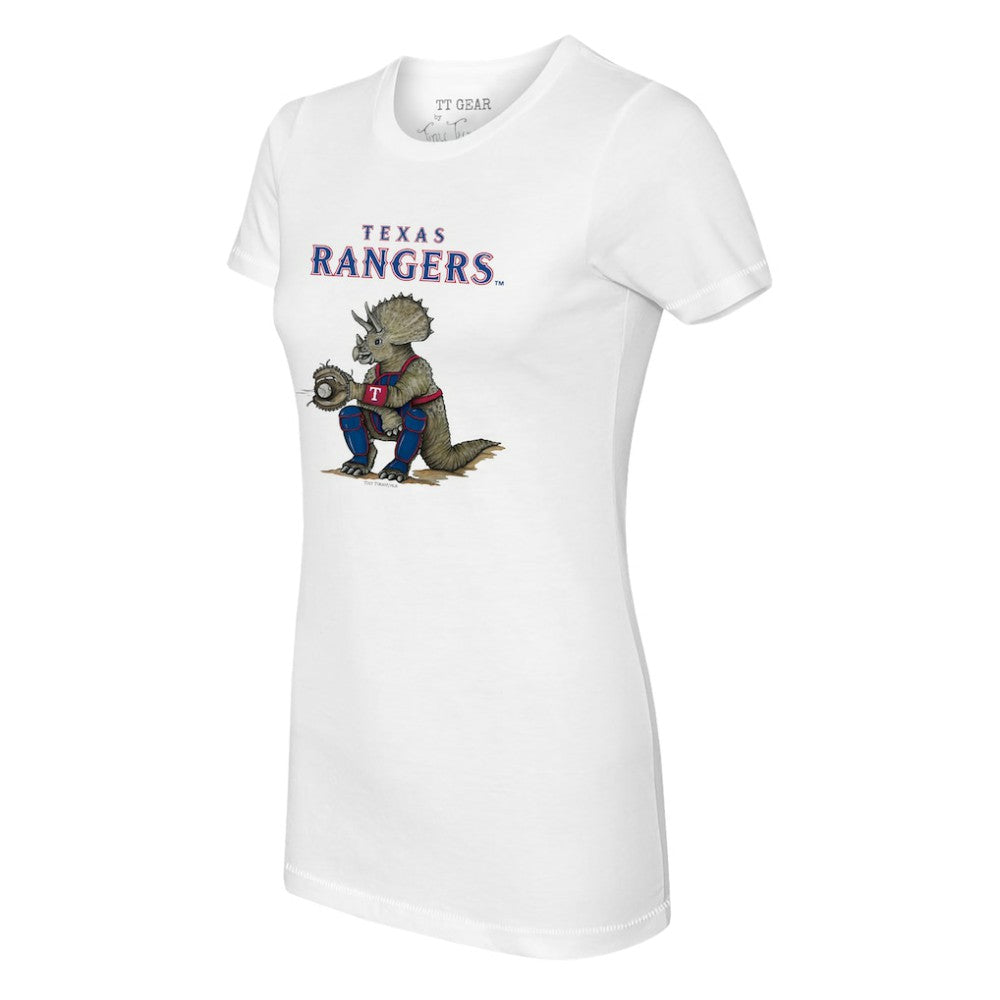 Texas Rangers Tiny Turnip Women's Triceratops T-Shirt - MLB