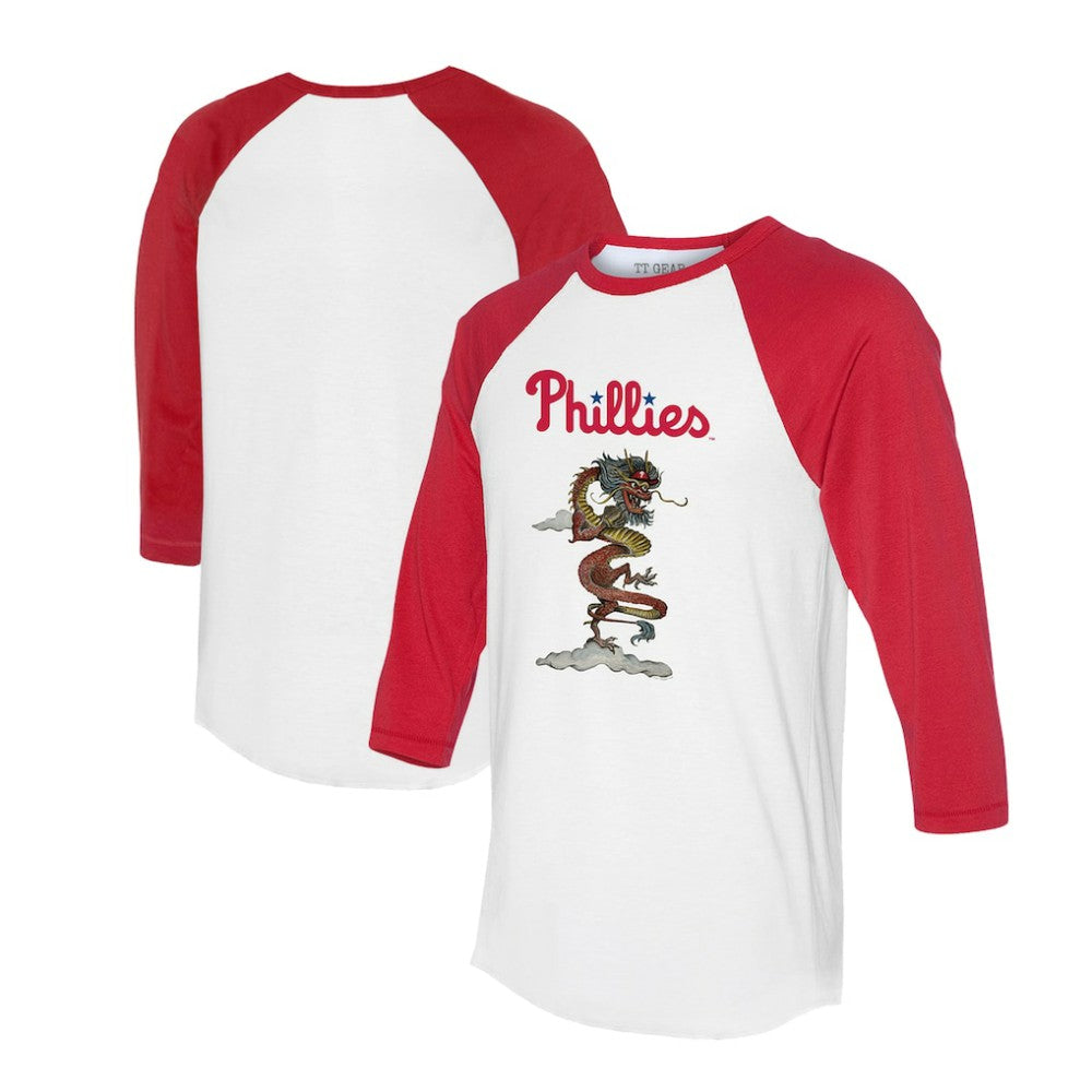 Philadelphia Phillies Tiny Turnip Unisex 2024 Year of the Dragon 3/4-Sleeve Raglan T-Shirt - MLB