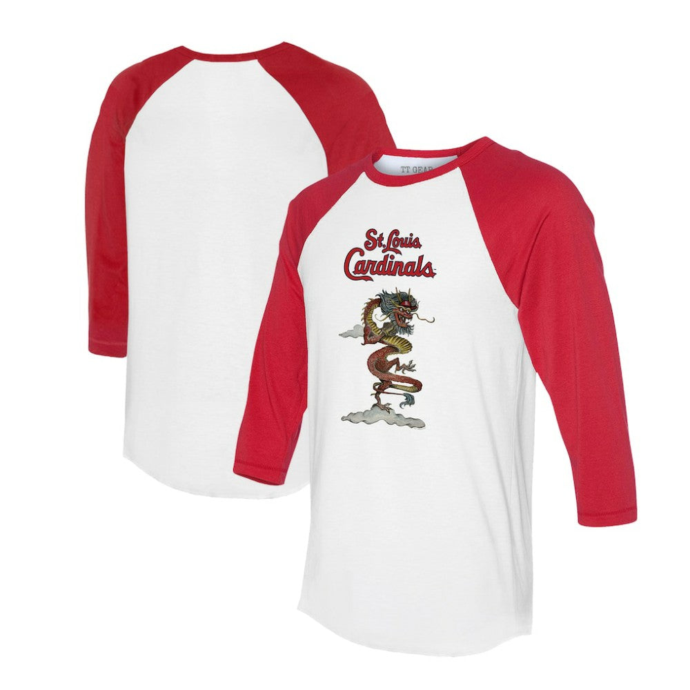 St. Louis Cardinals Tiny Turnip Unisex 2024 Year of the Dragon 3/4-Sleeve Raglan T-Shirt - MLB