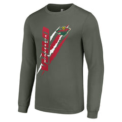 Minnesota Wild Starter Color Scratch Long-Sleeve T-Shirt - Green - NHL