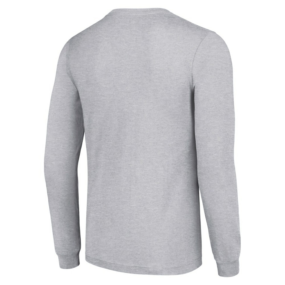 Anaheim Ducks Starter Color Scratch Long-Sleeve T-Shirt - Heather Gray - NHL