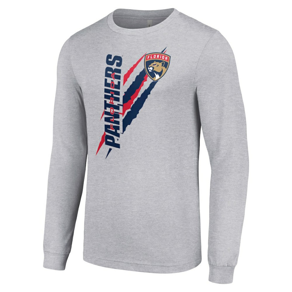 Florida Panthers Starter Color Scratch Long-Sleeve T-Shirt - Heather Gray - NHL