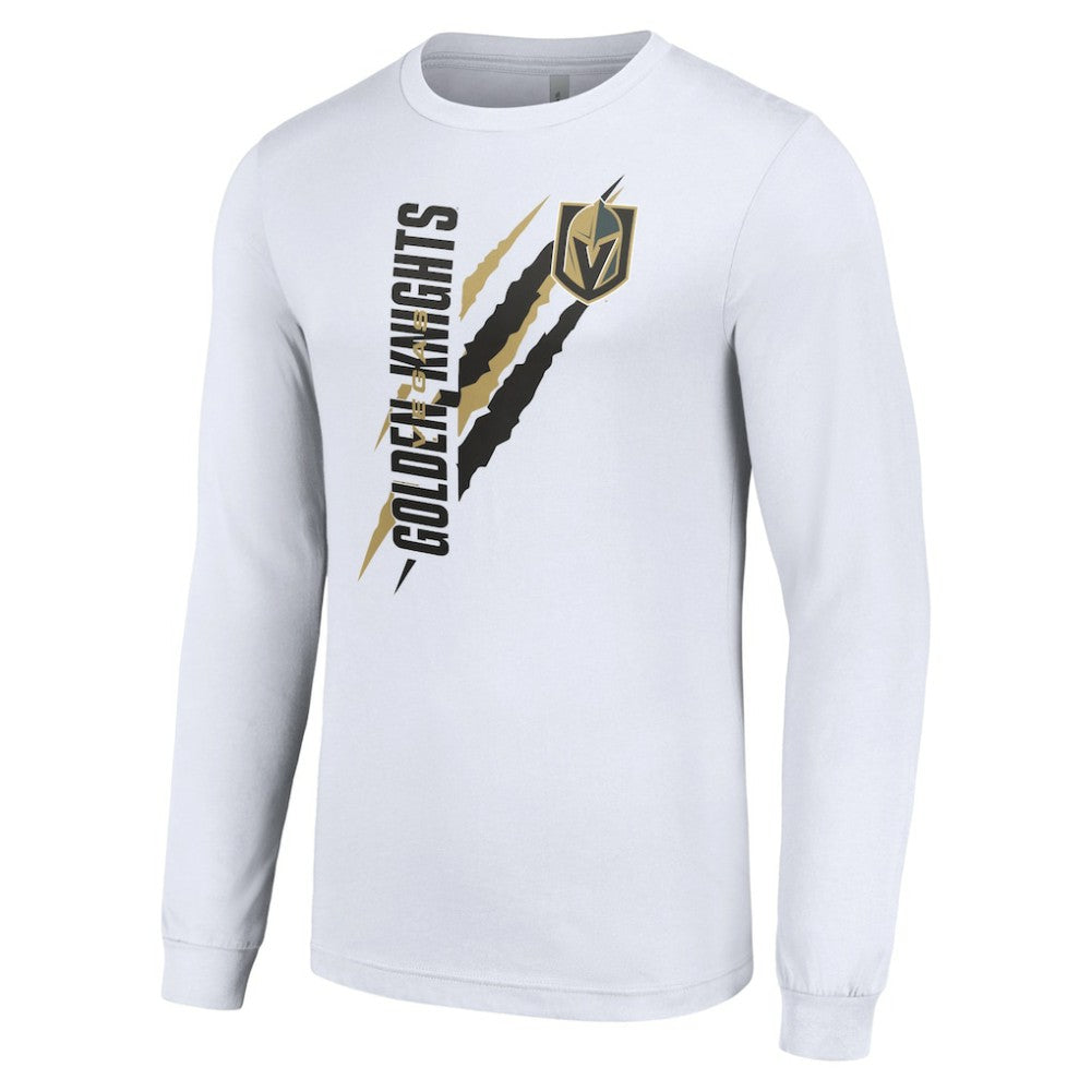Vegas Golden Knights Starter Color Scratch Long-Sleeve T-Shirt - White - NHL