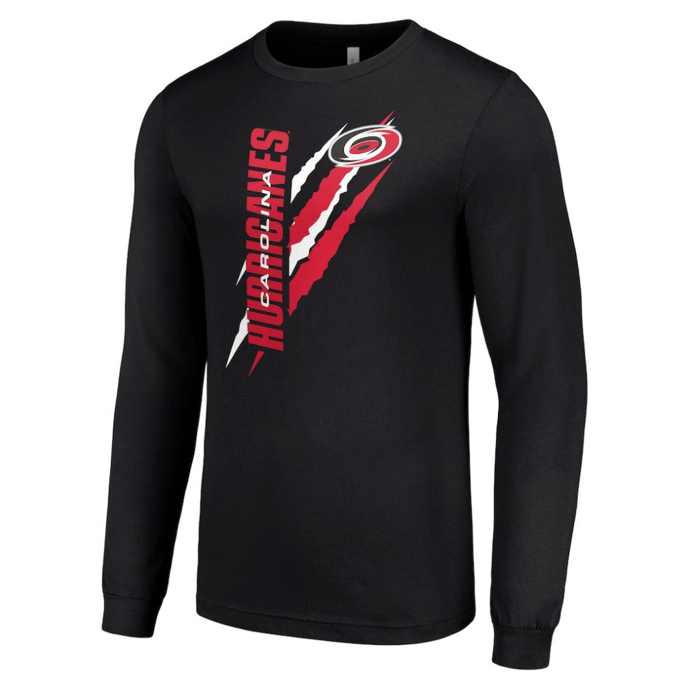 Carolina Hurricanes Starter Color Scratch Long-Sleeve T-Shirt - Black - NHL