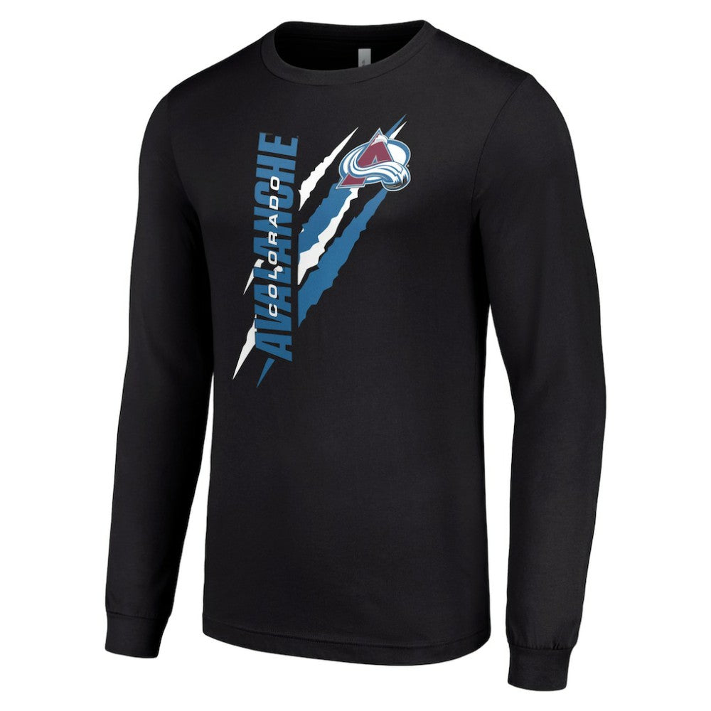 Colorado Avalanche Starter Color Scratch Long-Sleeve T-Shirt - Black - NHL