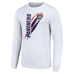 Florida Panthers Starter Color Scratch Long-Sleeve T-Shirt - White - NHL