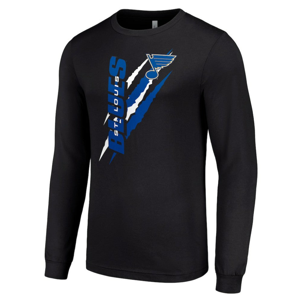 St. Louis Blues Starter Color Scratch Long-Sleeve T-Shirt - Black - NHL