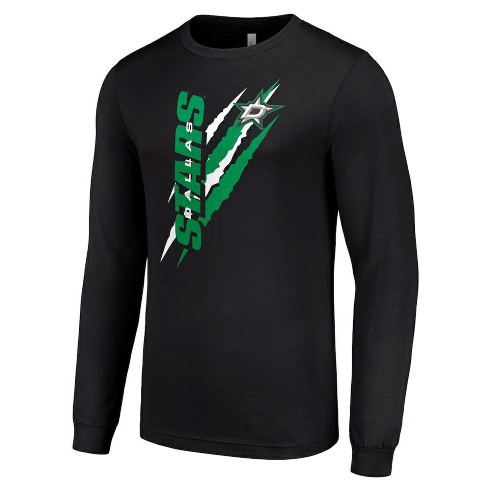 Dallas Stars Starter Color Scratch Long-Sleeve T-Shirt - Black - NHL
