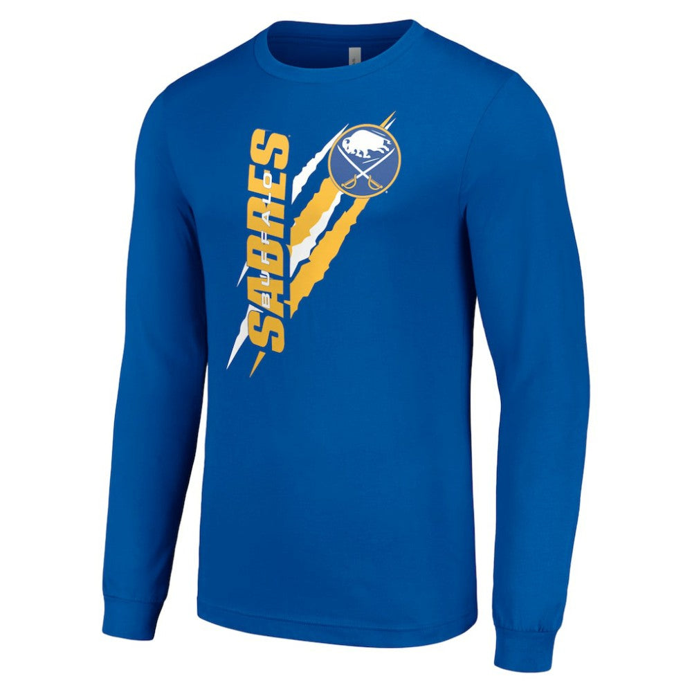 Buffalo Sabres Starter Color Scratch Long-Sleeve T-Shirt - Royal - NHL