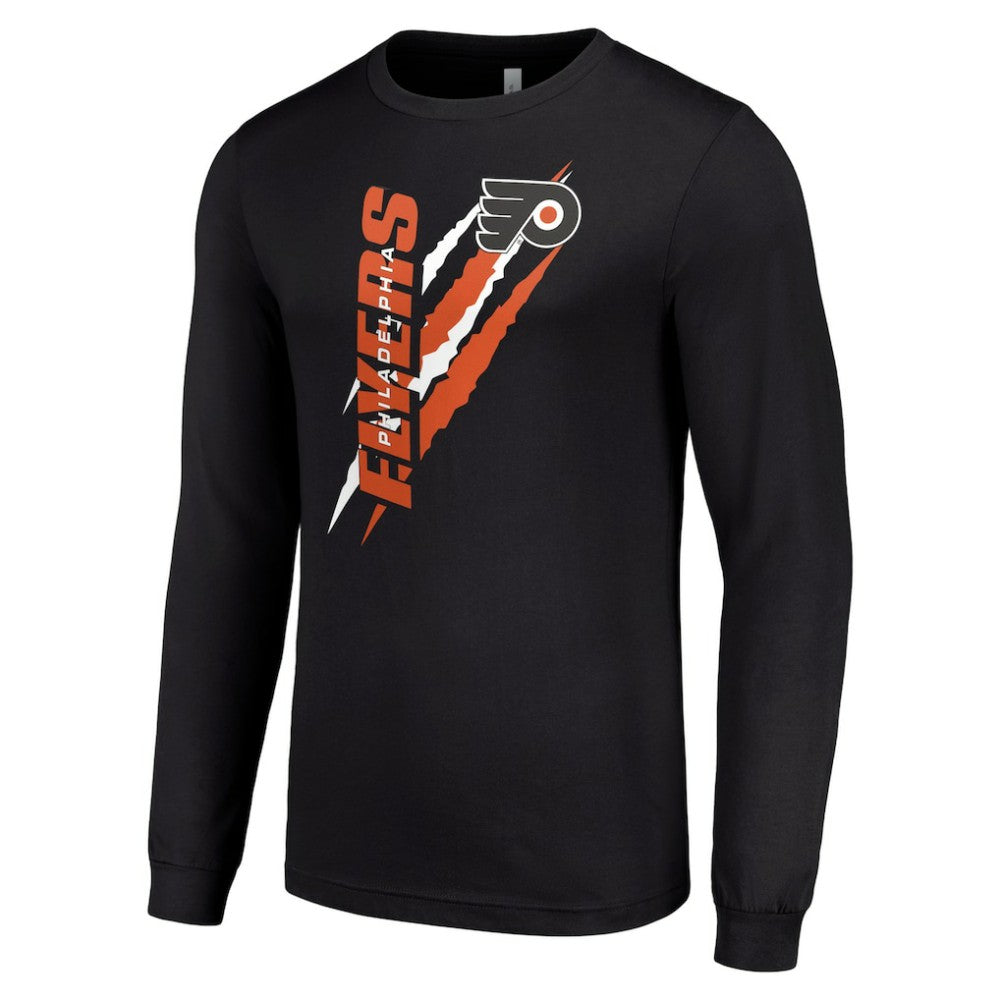 Philadelphia Flyers Starter Color Scratch Long-Sleeve T-Shirt - Black - NHL