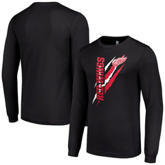 Detroit Red Wings Starter Color Scratch Long-Sleeve T-Shirt - Black - NHL